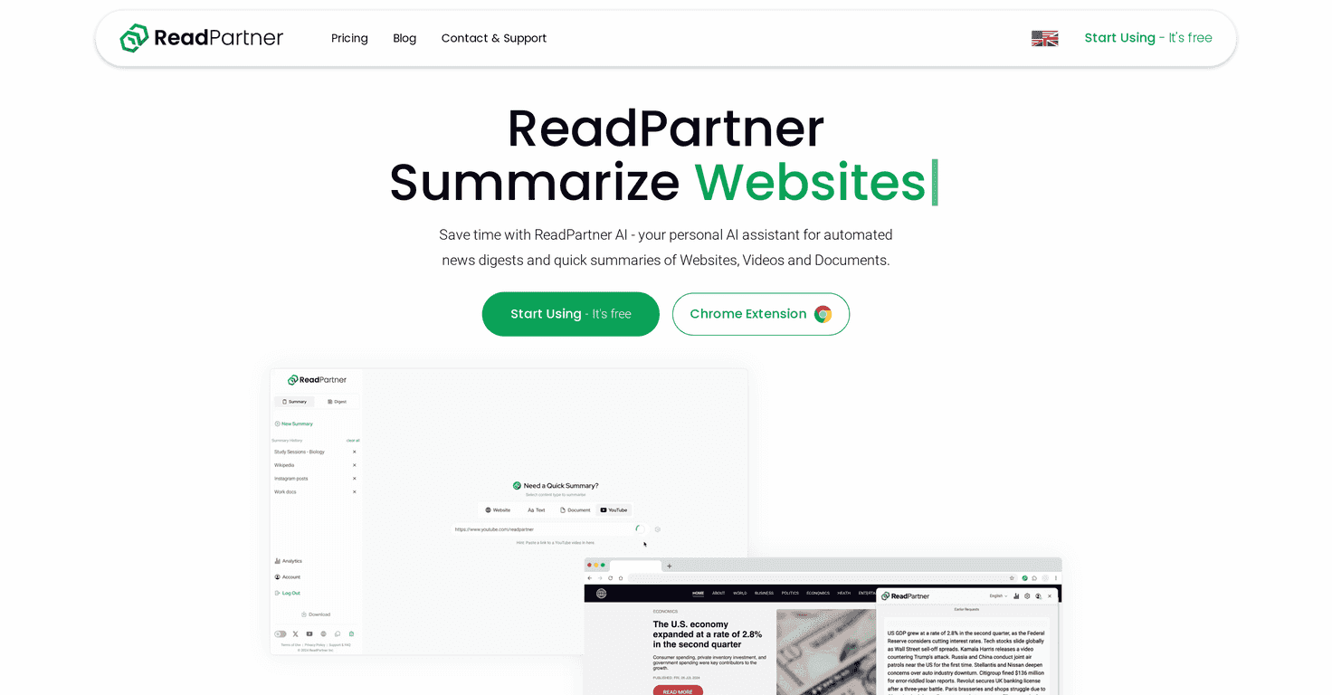 ReadPartner Review – Your AI Companion for Summarization