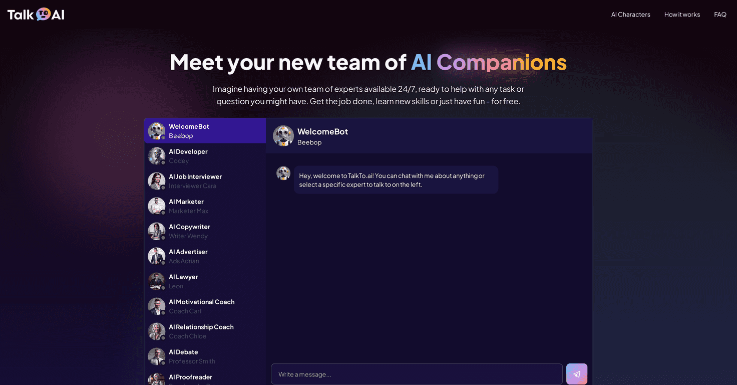 TalkTo.AI Review – Your 24/7 AI Chat Companion