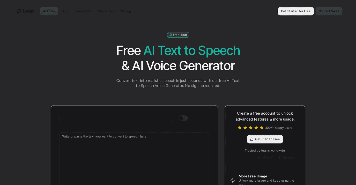 Text to Speech by Leap Review – Effortless Audio Conversion