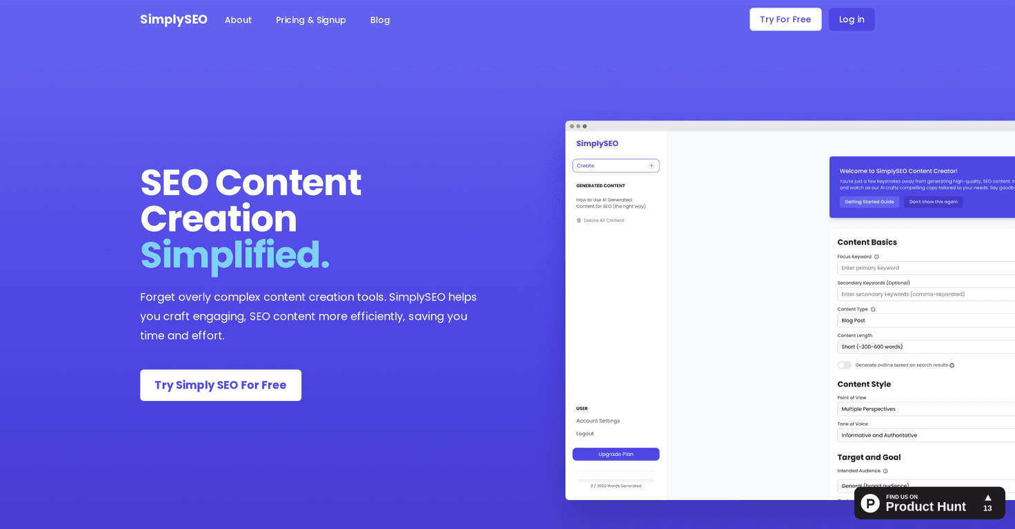 SimplySEO Review – Your Go-To SEO Content Tool