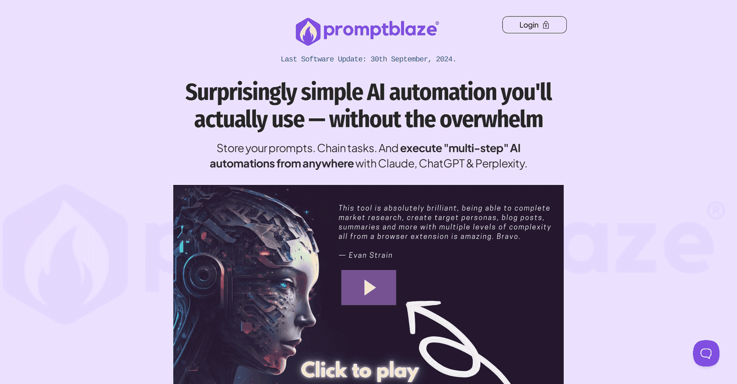 Prompt Blaze Review – Simplifying AI Prompt Chaining