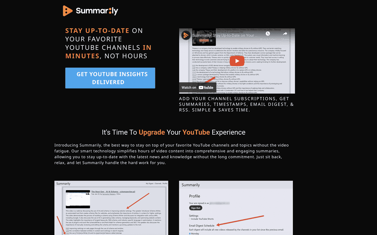 Summarily Review – Stay Updated with YouTube Effortlessly