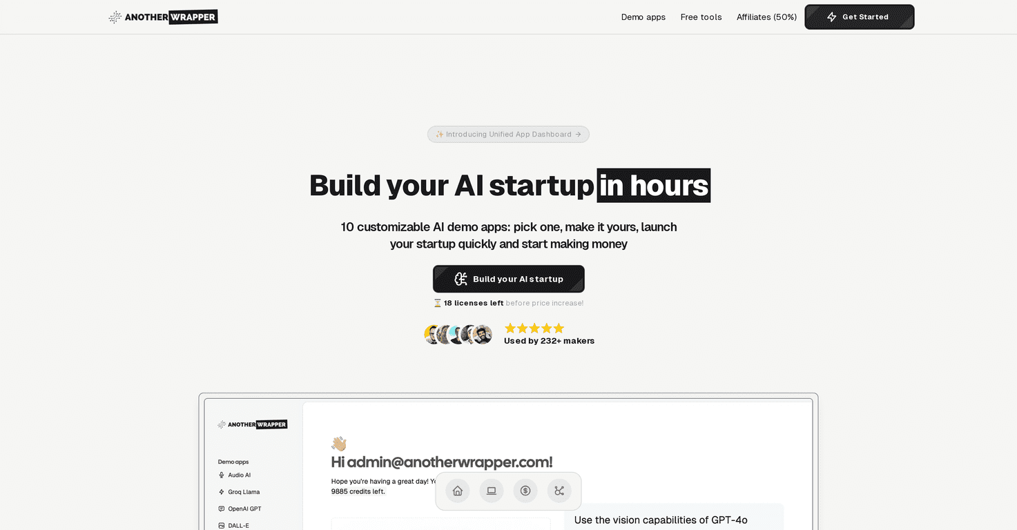 Another Wrapper Review – Streamlining AI Startup Development