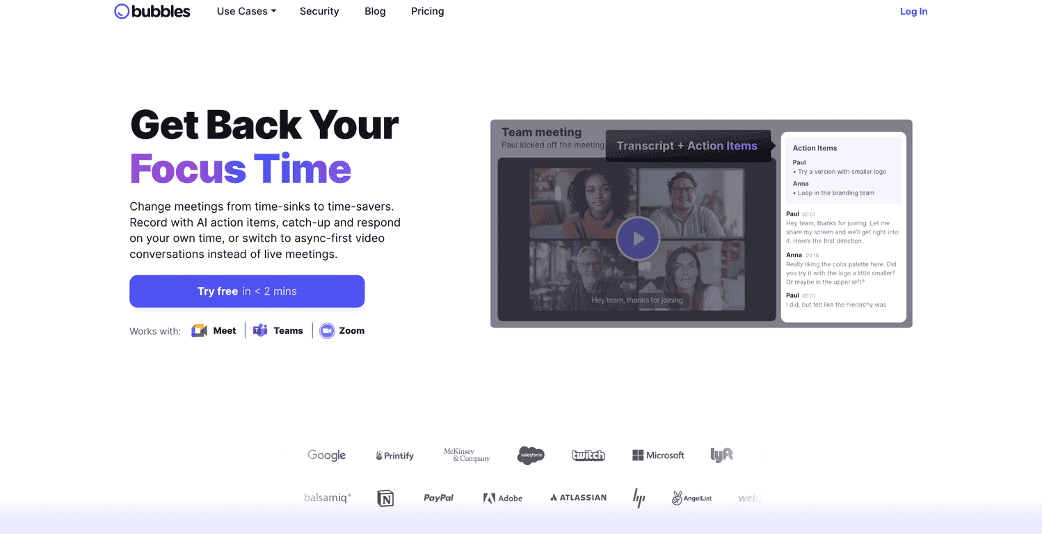 Bubbles Notetaker Review – Your Meeting Buddy