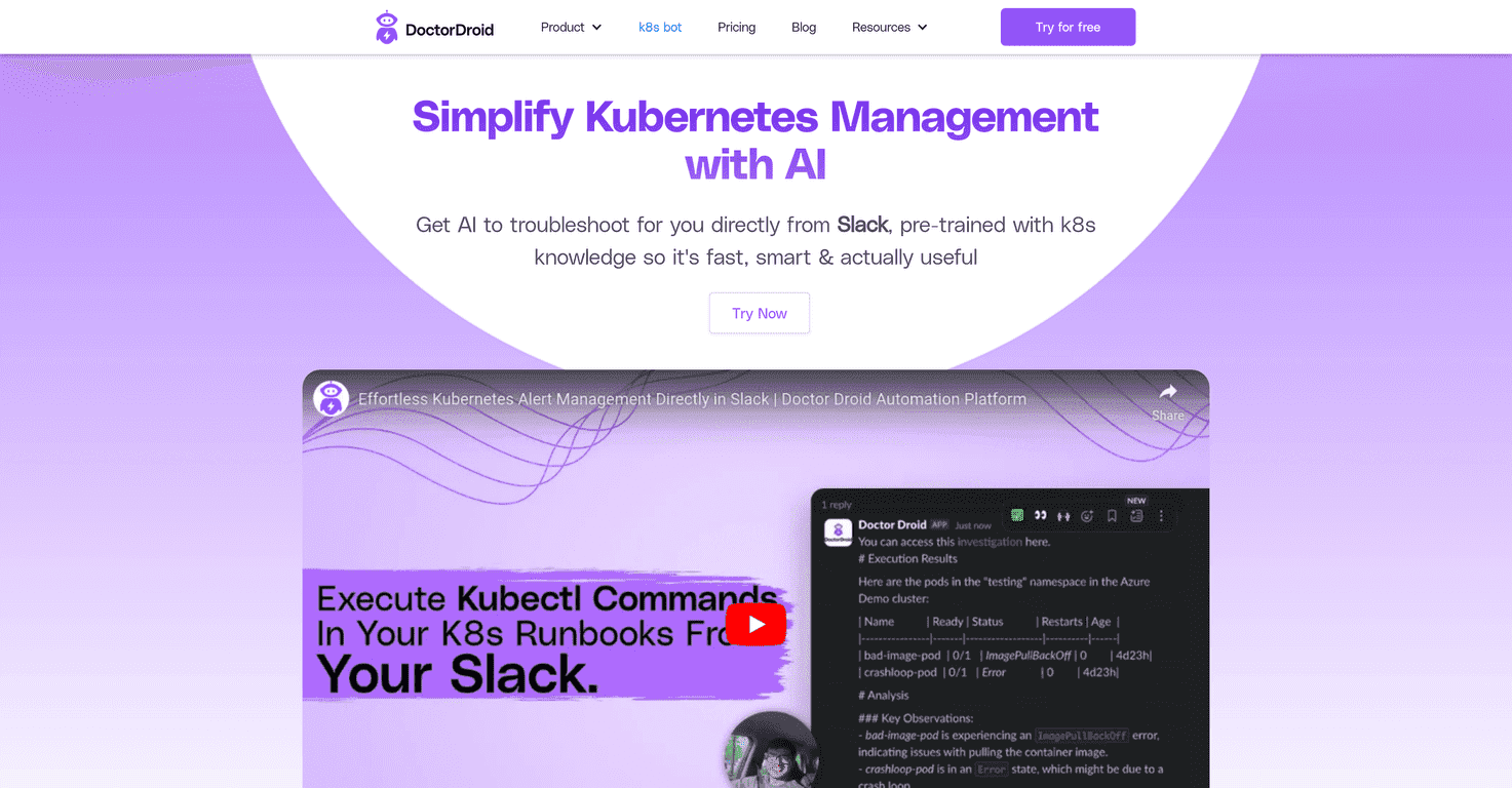 Doctor Droid Review – Simplifying Kubernetes Management