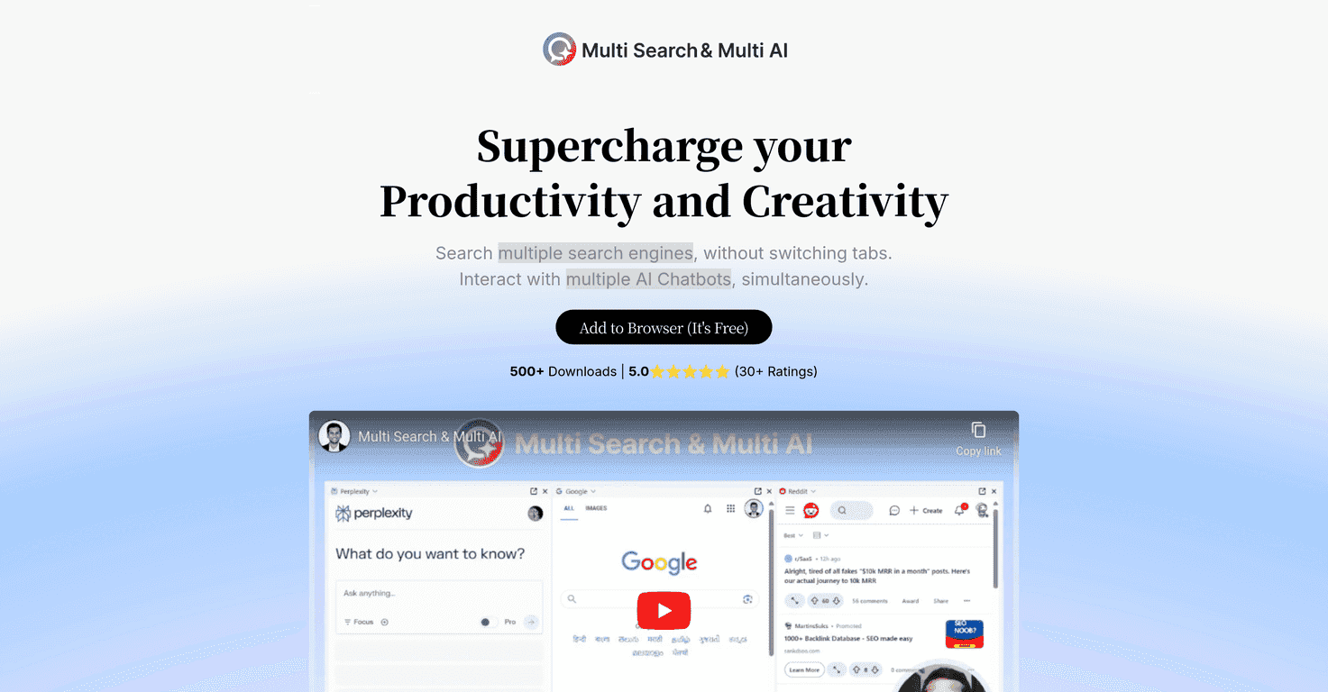 Multi Search & Multi AI Review – Boost Your Productivity