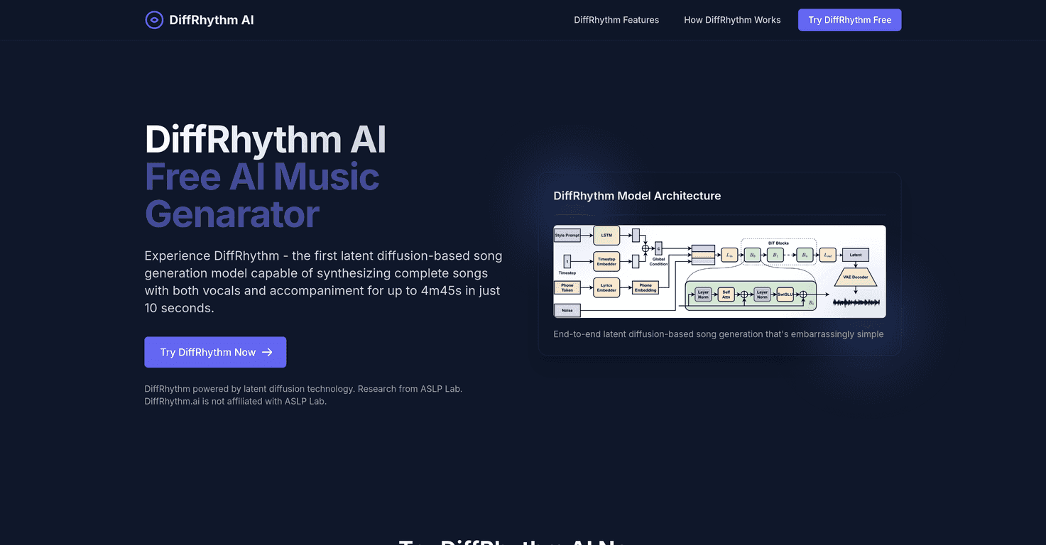 DiffRhythm Review – Transforming Music Creation Effortlessly