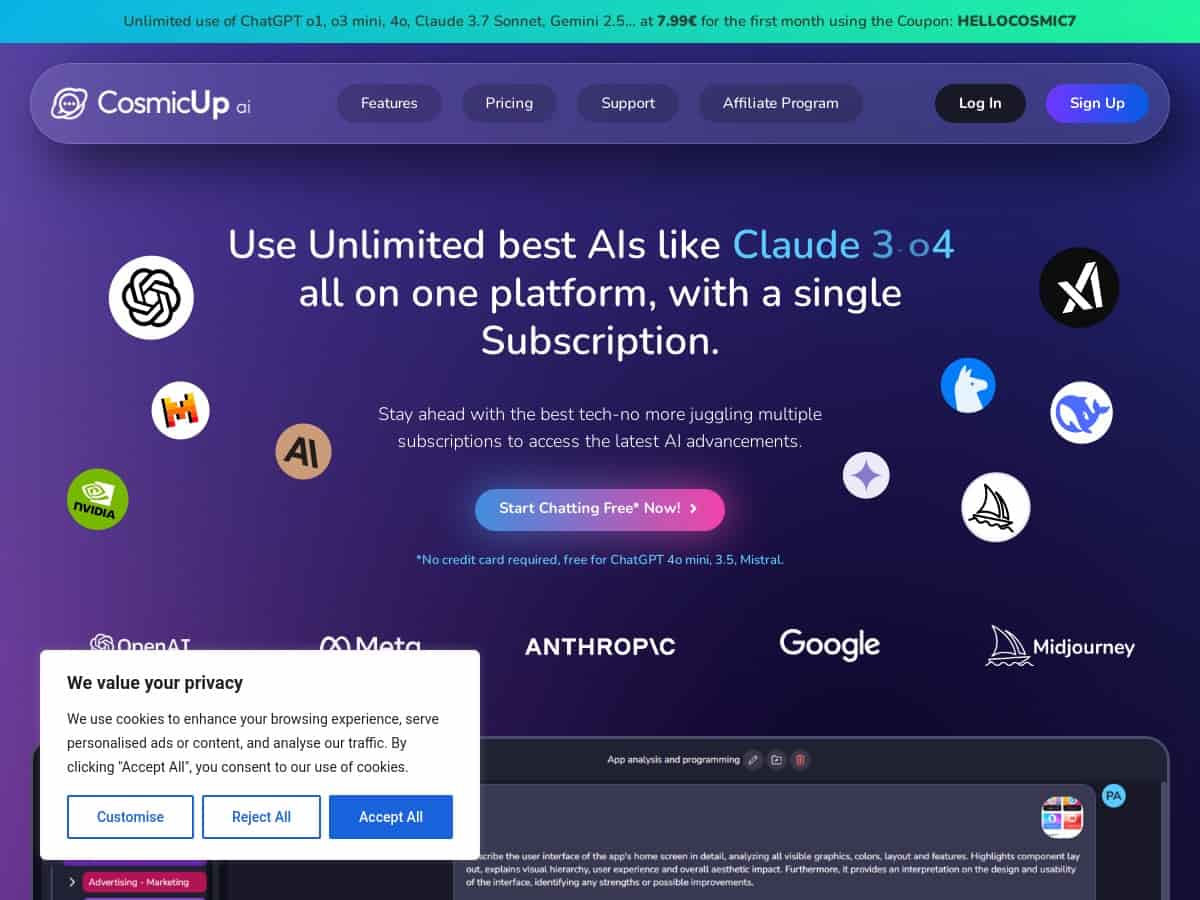 CosmicUp Review – Everything You Need in One AI Platform