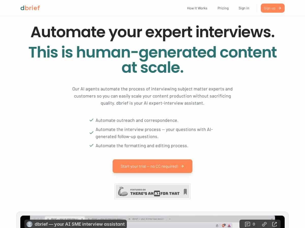 dbrief Review – Simplifying Expert Content Creation