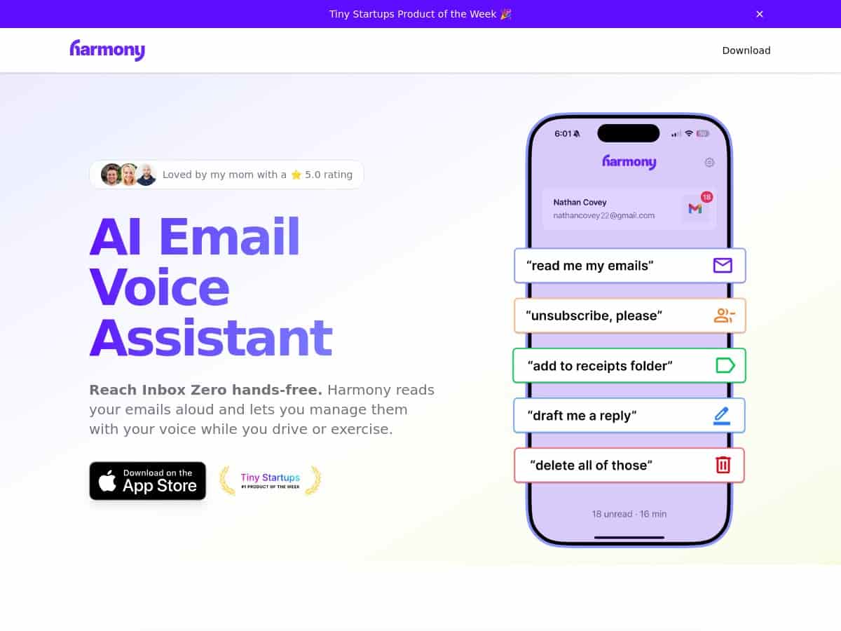 Harmony AI Review – Your Hands-Free Email Assistant