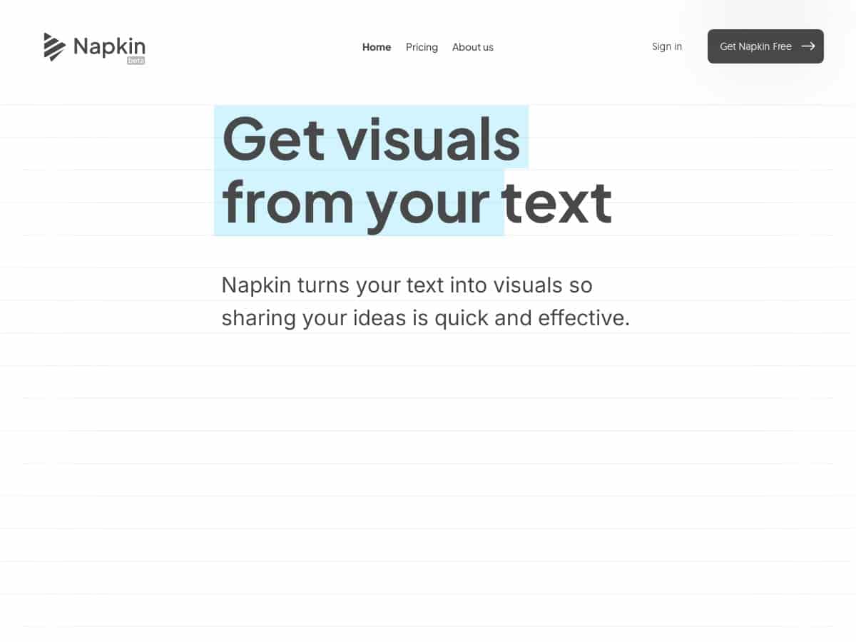 Napkin Review – Transform Text into Visuals Effortlessly