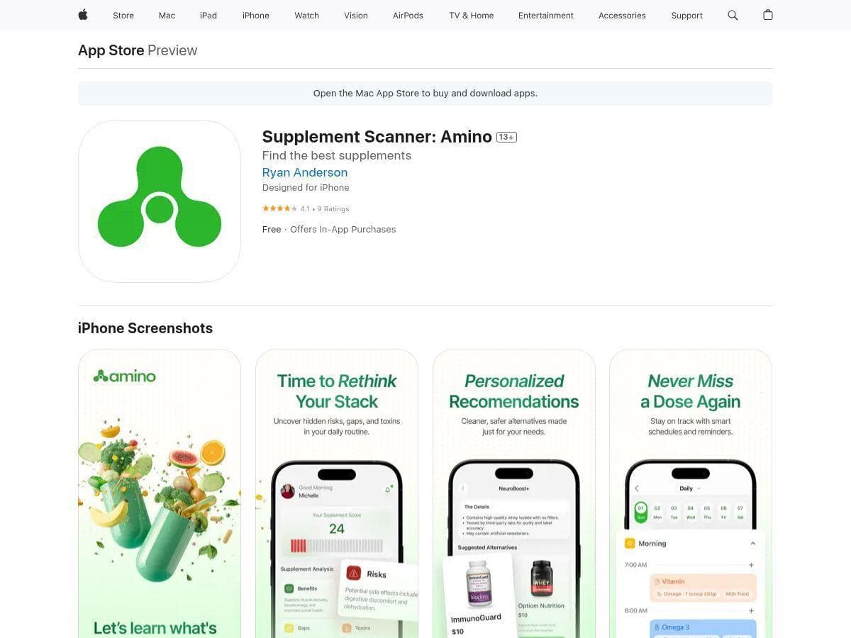 Amino Review – Your Go-To Supplement Scanner & Tracker