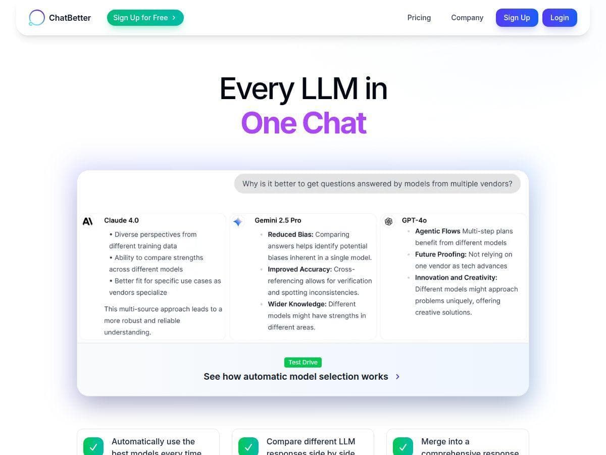 ChatBetter Review – Your All-in-One AI Model Platform