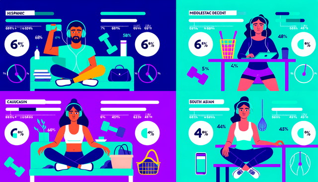 Audiobook listening habits showing people listening during commuting, chores, exercise, and cooking
