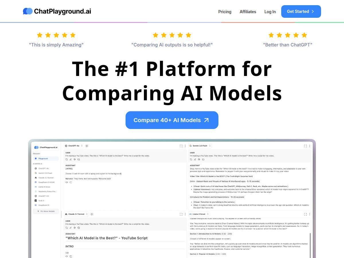 ChatPlayground.ai Review – Ultimate AI Model Comparison Tool