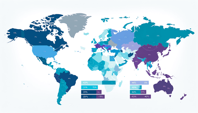 Global audiobook market distribution by region with Asia-Pacific showing fastest growth