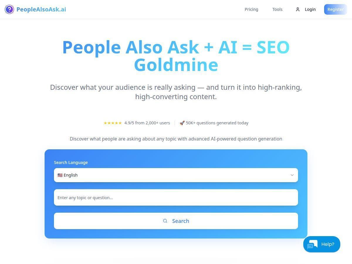 PeopleAlsoAsk.ai Review – Unlock Google’s Search Questions