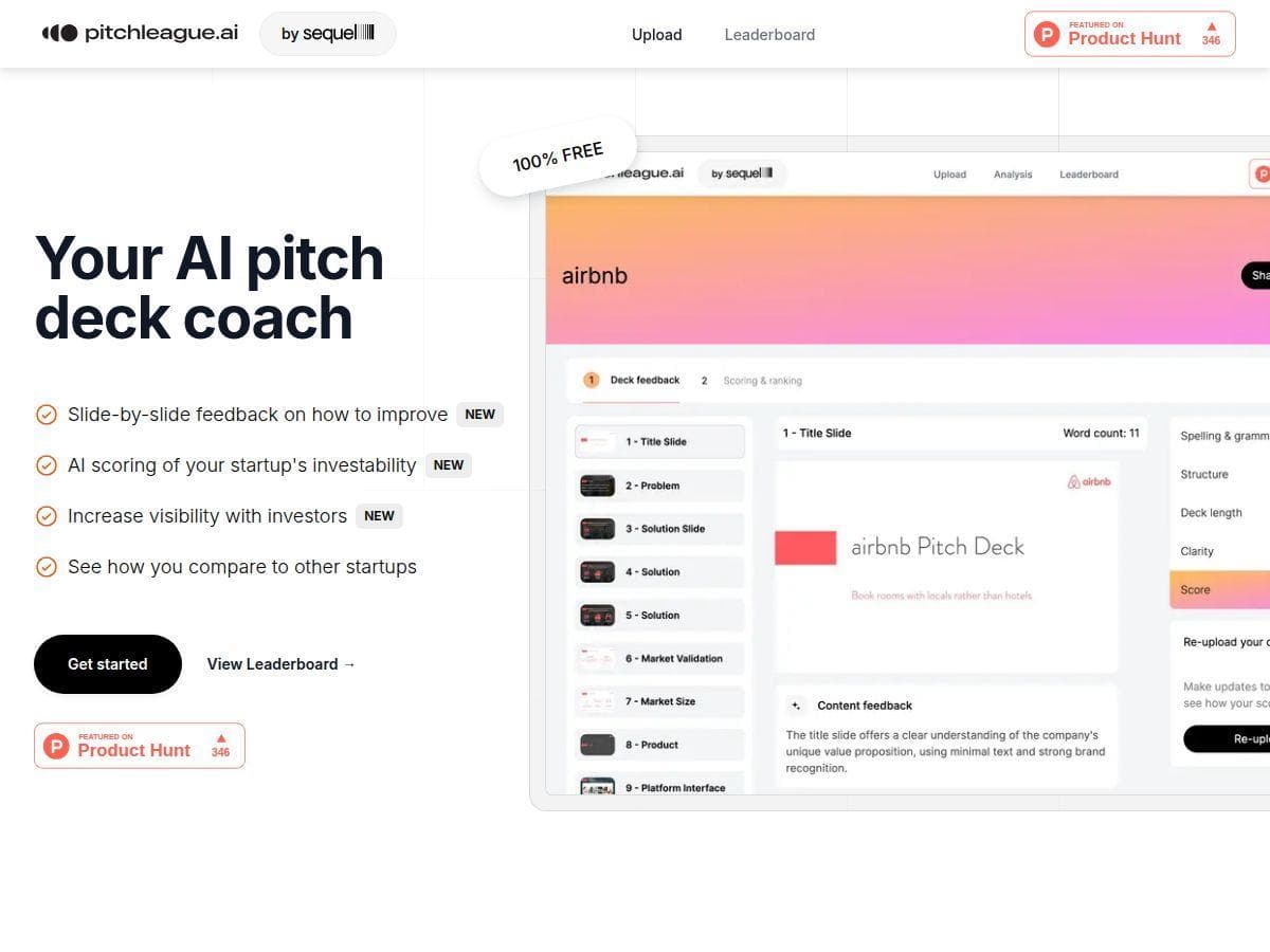 PitchLeague Review – The Best AI Tool for Pitch Decks