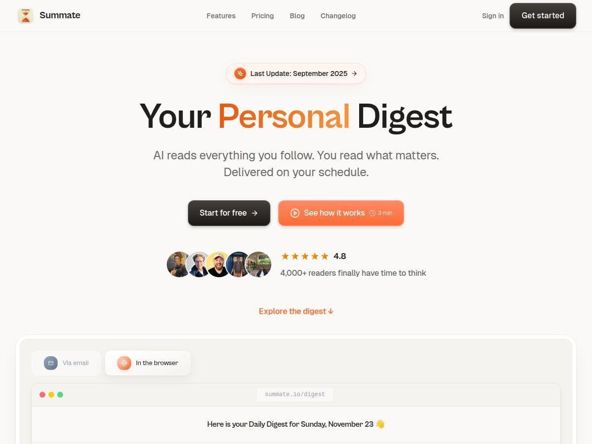 Summate Review – Your Time-Saving AI Digest Tool
