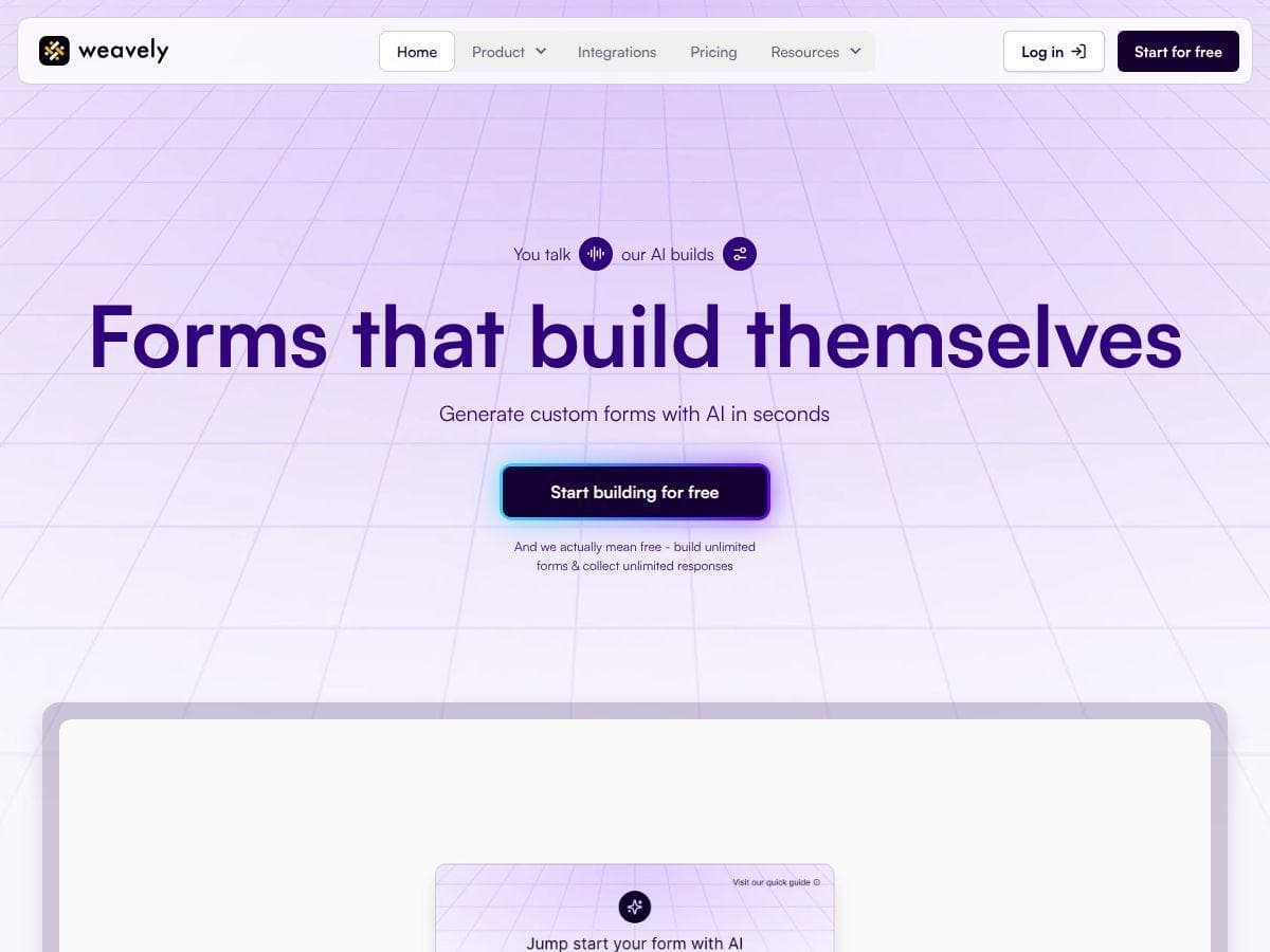 Weavely Review – Discover the Future of Smart Form Building
