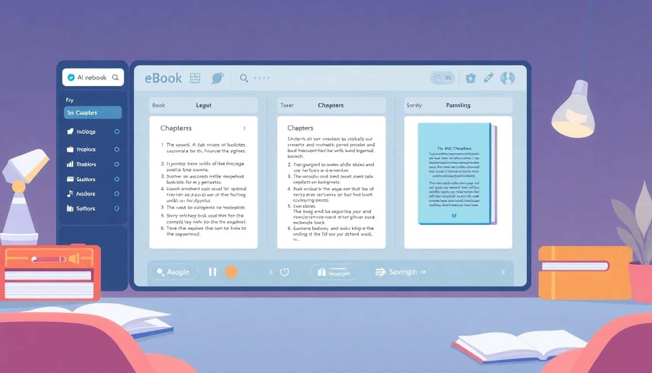 Panel del Creador de eBooks con IA mostrando proceso automático de escritura de libros