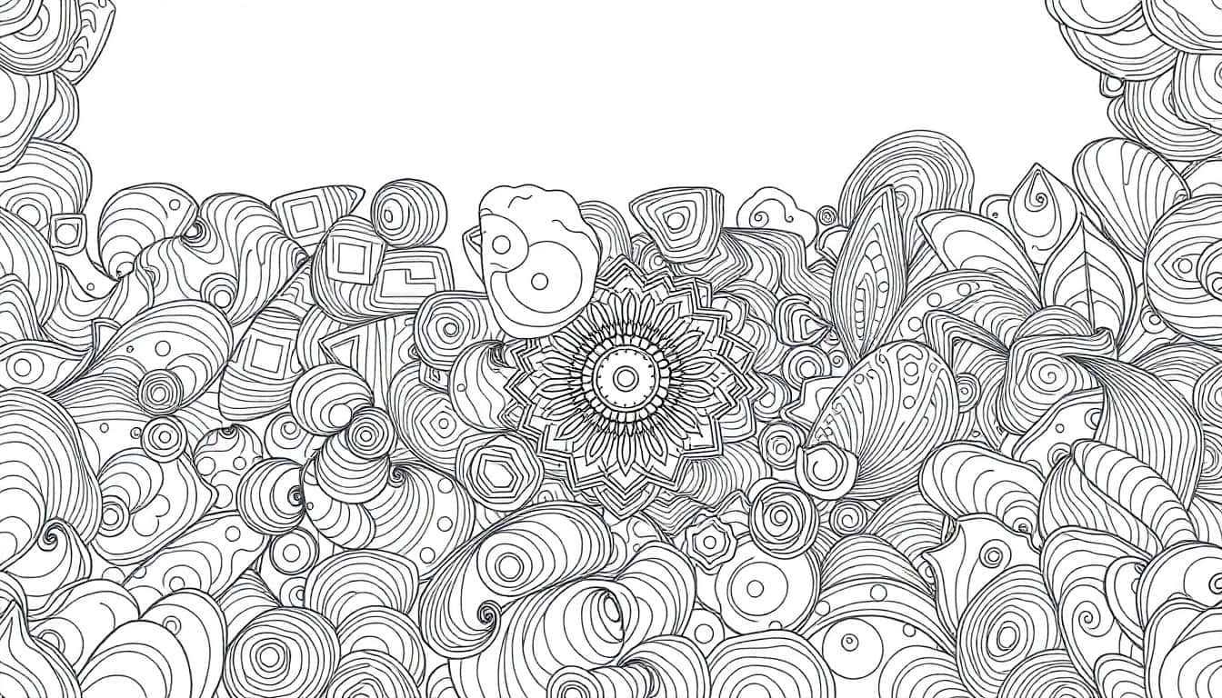 AI Coloring Book Generator creating black and white line art