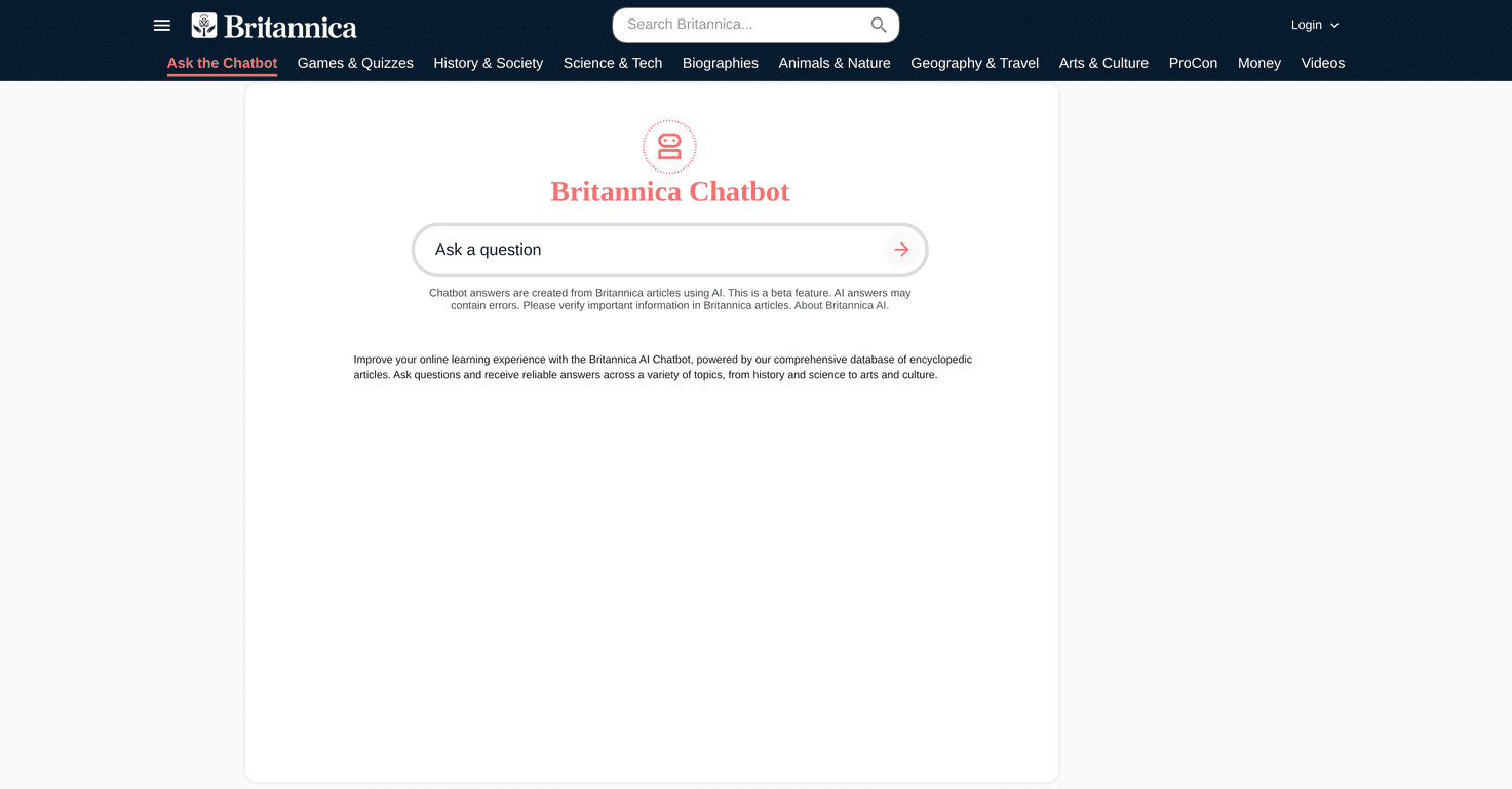 Britannica AI Chatbot Review – A Free Educational Tool