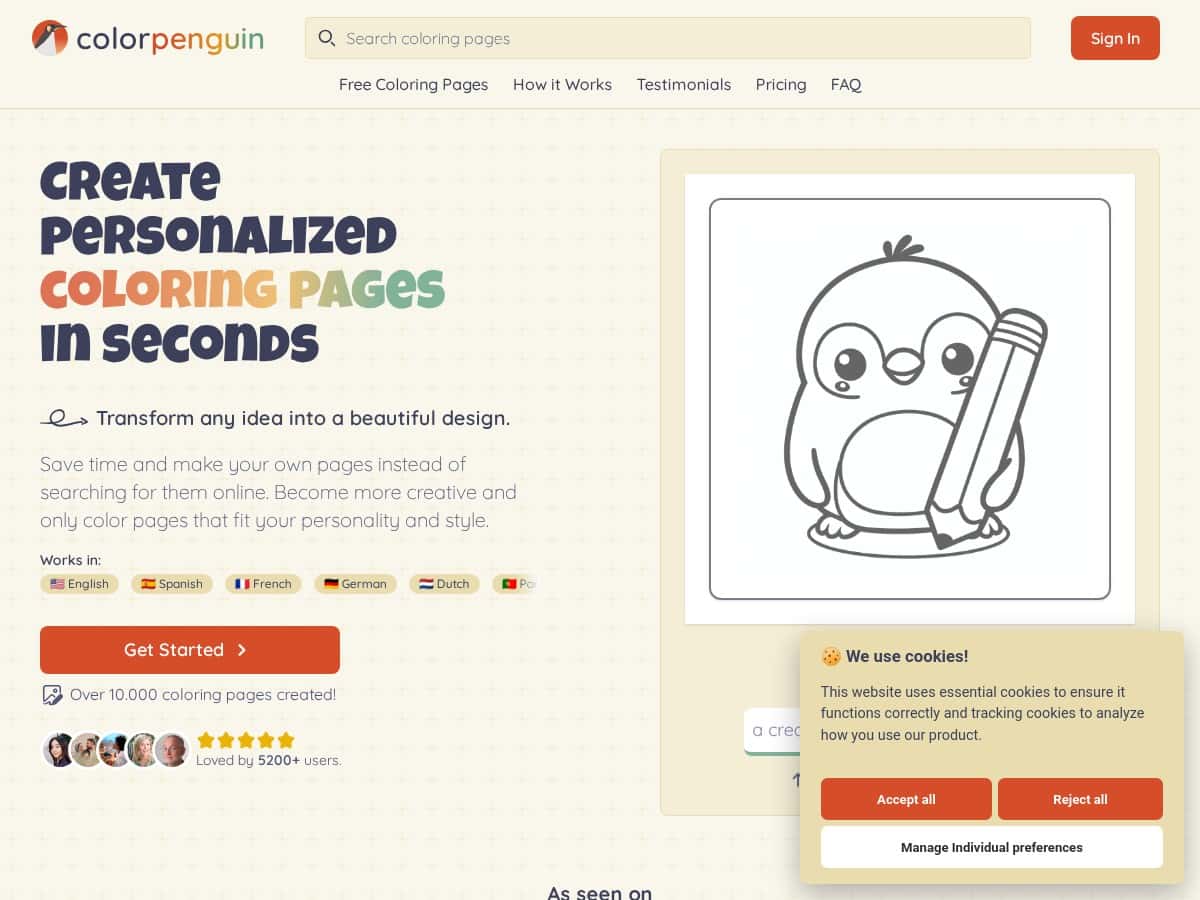 ColorPenguin Review – Fun and Easy Personal Coloring Pages