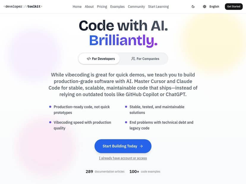 Developer Toolkit