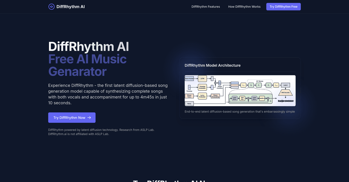 DiffRhythm Review – Transforming Music Creation Effortlessly