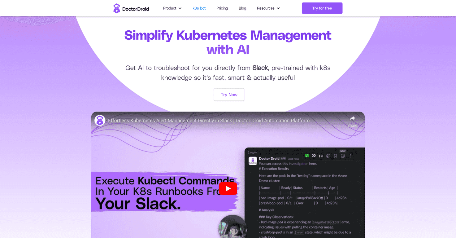 Doctor Droid Review – Simplifying Kubernetes Management