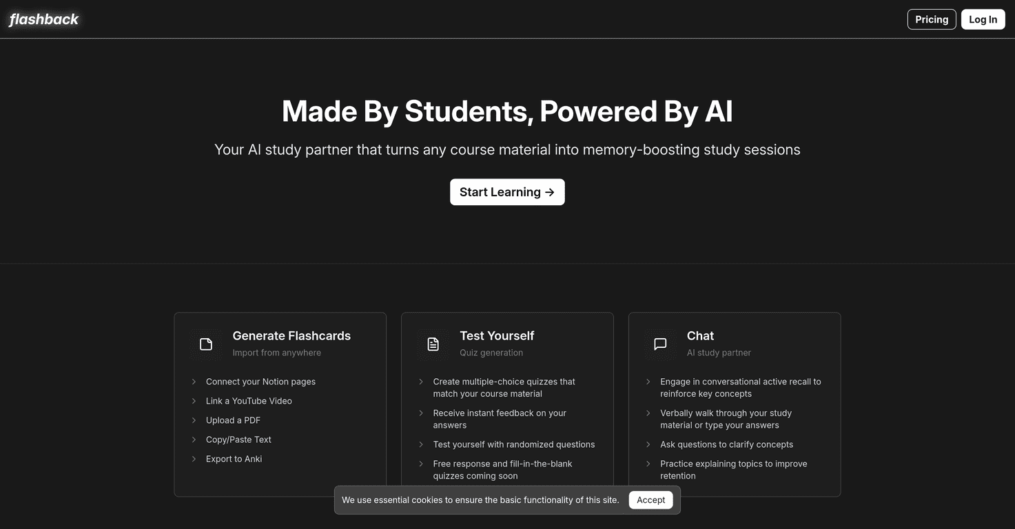 Flashback Review – Your AI Study Buddy