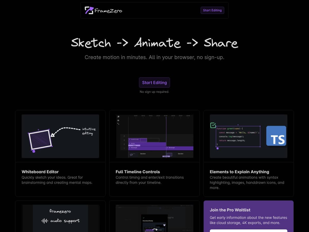 FrameZero Review – Easy Browser-Based Whiteboard Animation