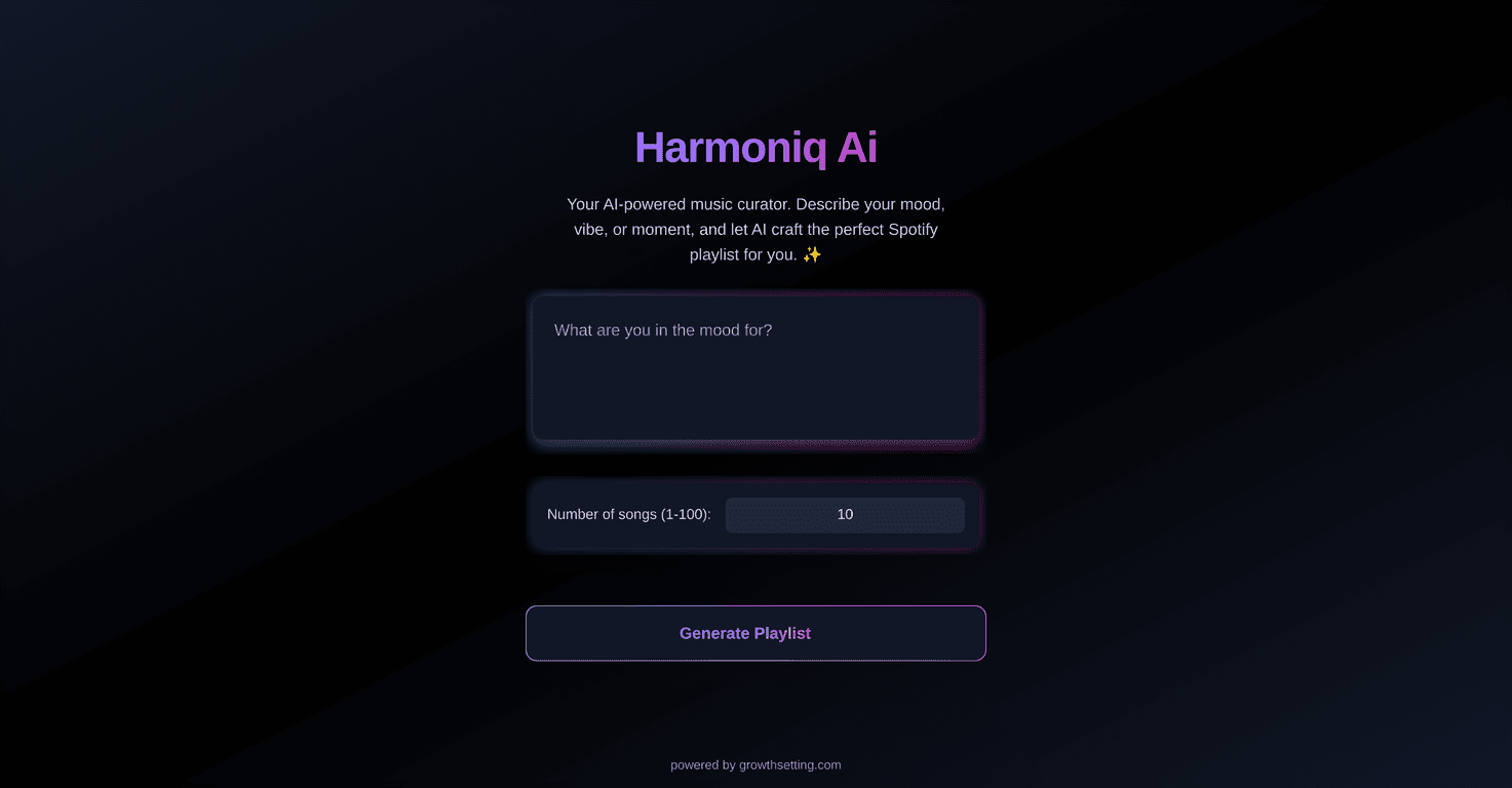 Harmoniq AI Review – Your Perfect Playlist Creator