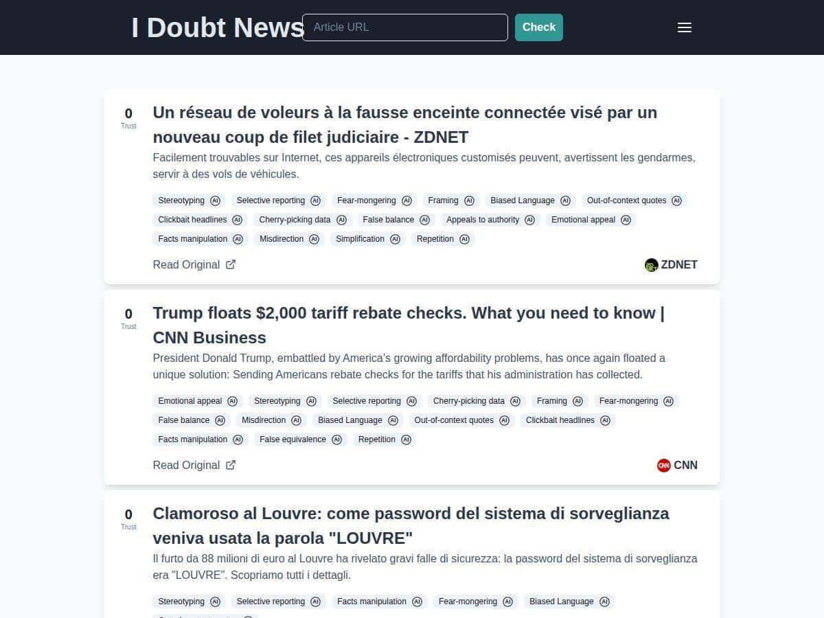 I Doubt News Review – Assess News Credibility Effectively
