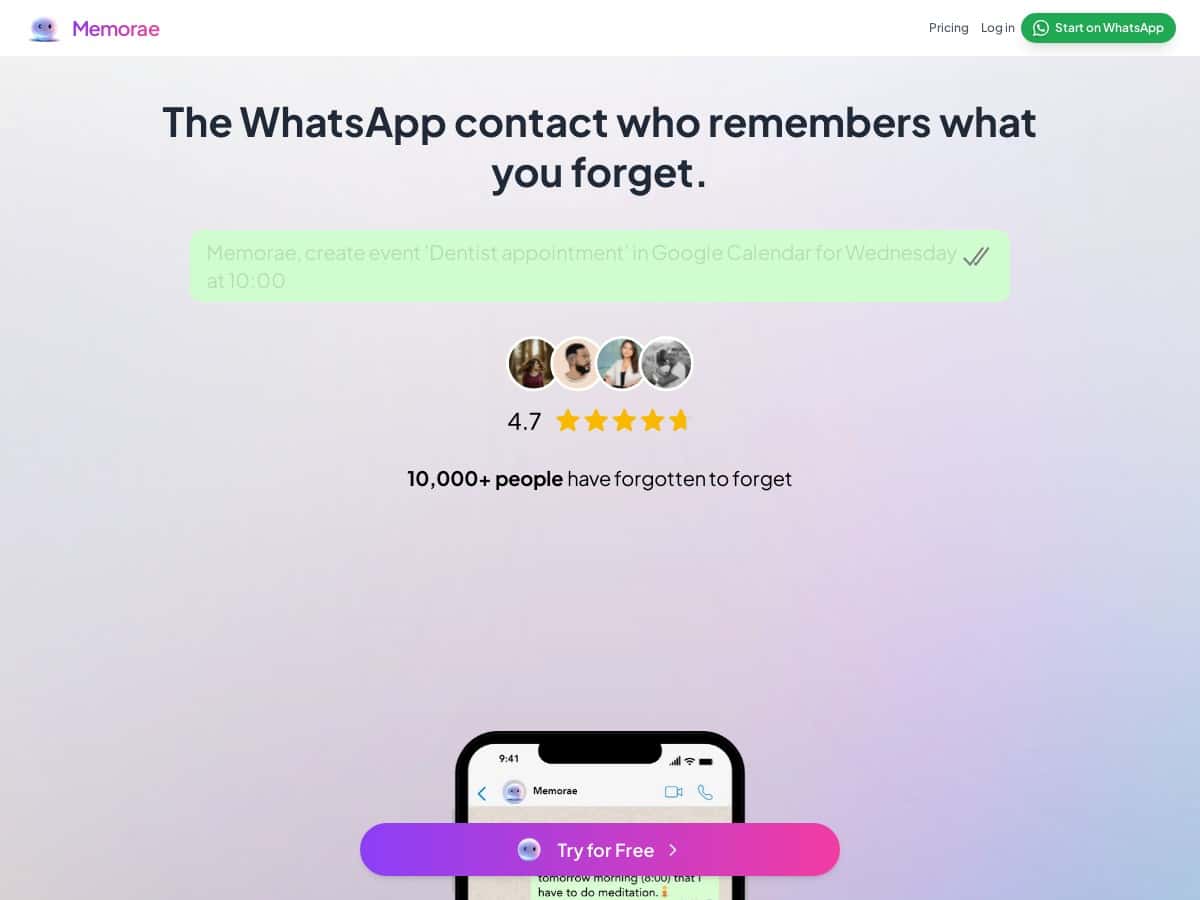 Memorae Review – Simplify Your Tasks with WhatsApp