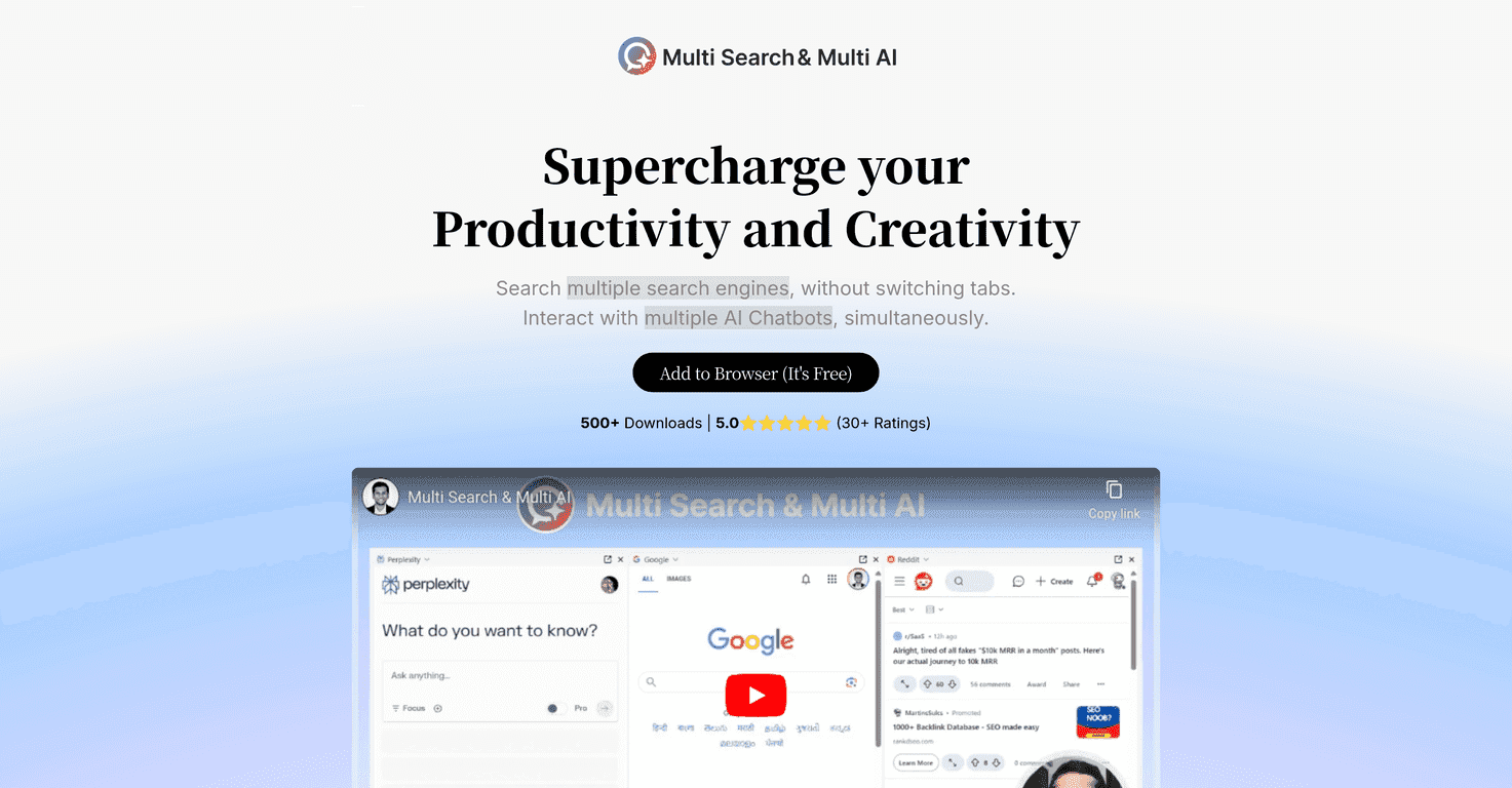 Multi Search & Multi AI Review – Boost Your Productivity
