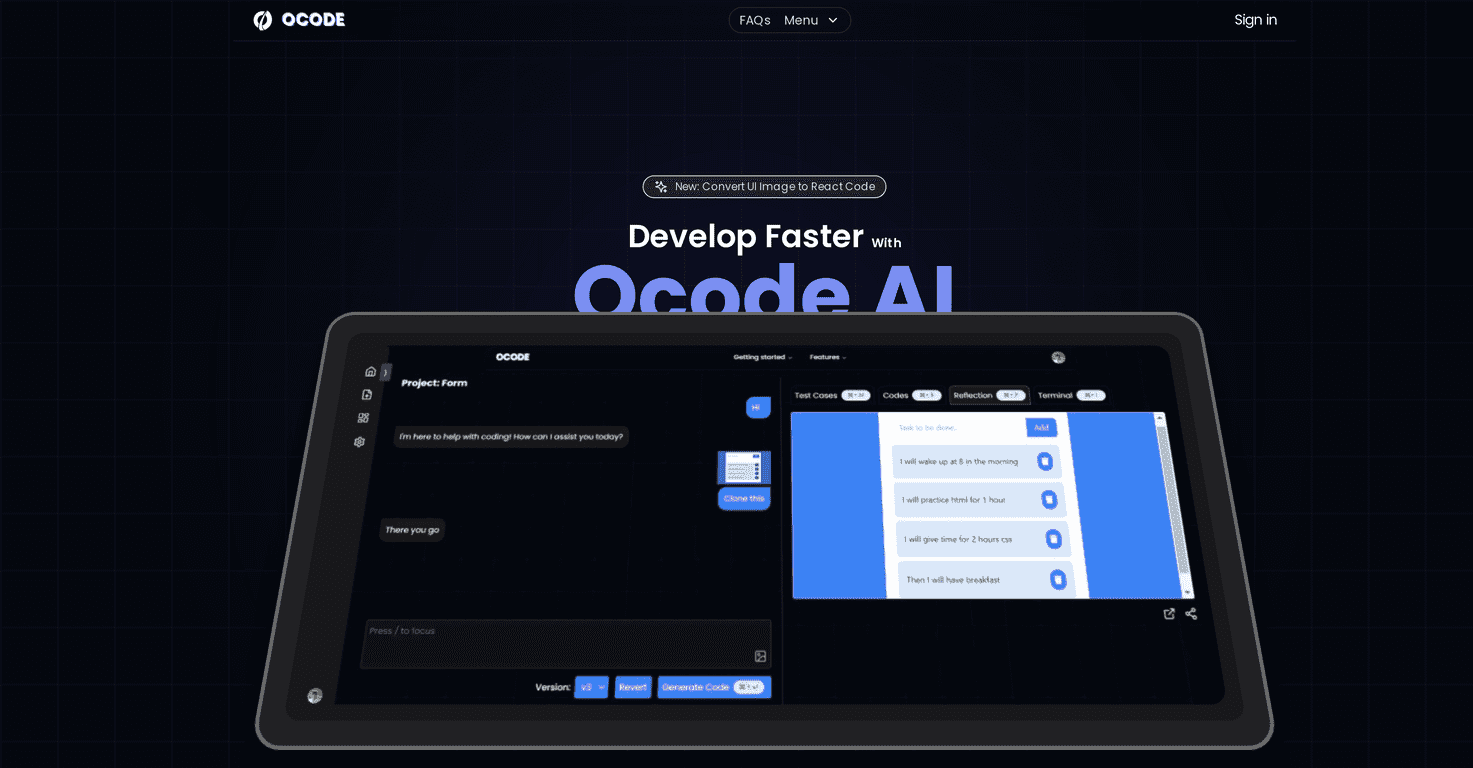 OCode Review – Unleashing AI for Web Development