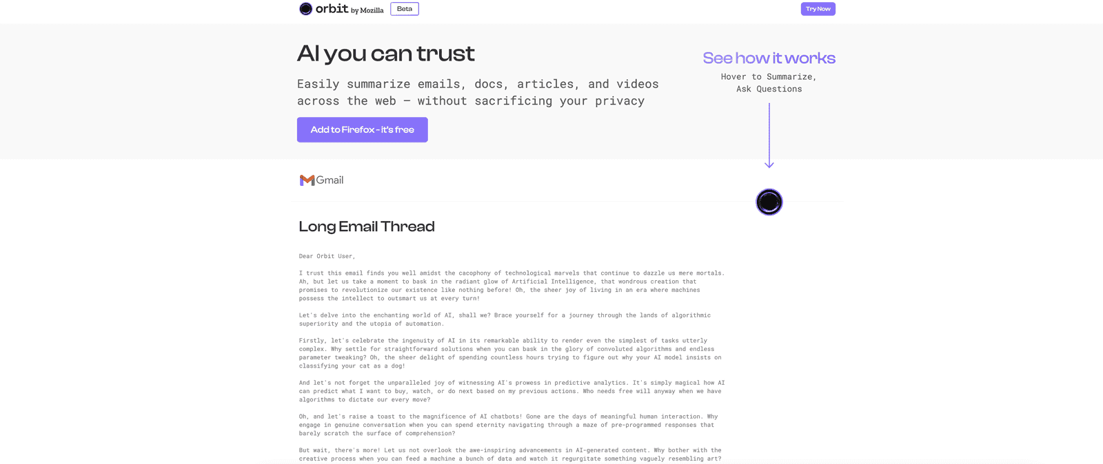 Orbit by Mozilla Review – Enhance Your Productivity with AI