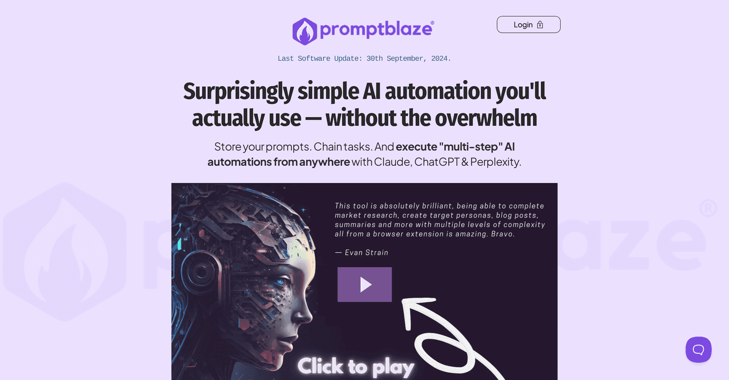 Prompt Blaze Review – Simplifying AI Prompt Chaining