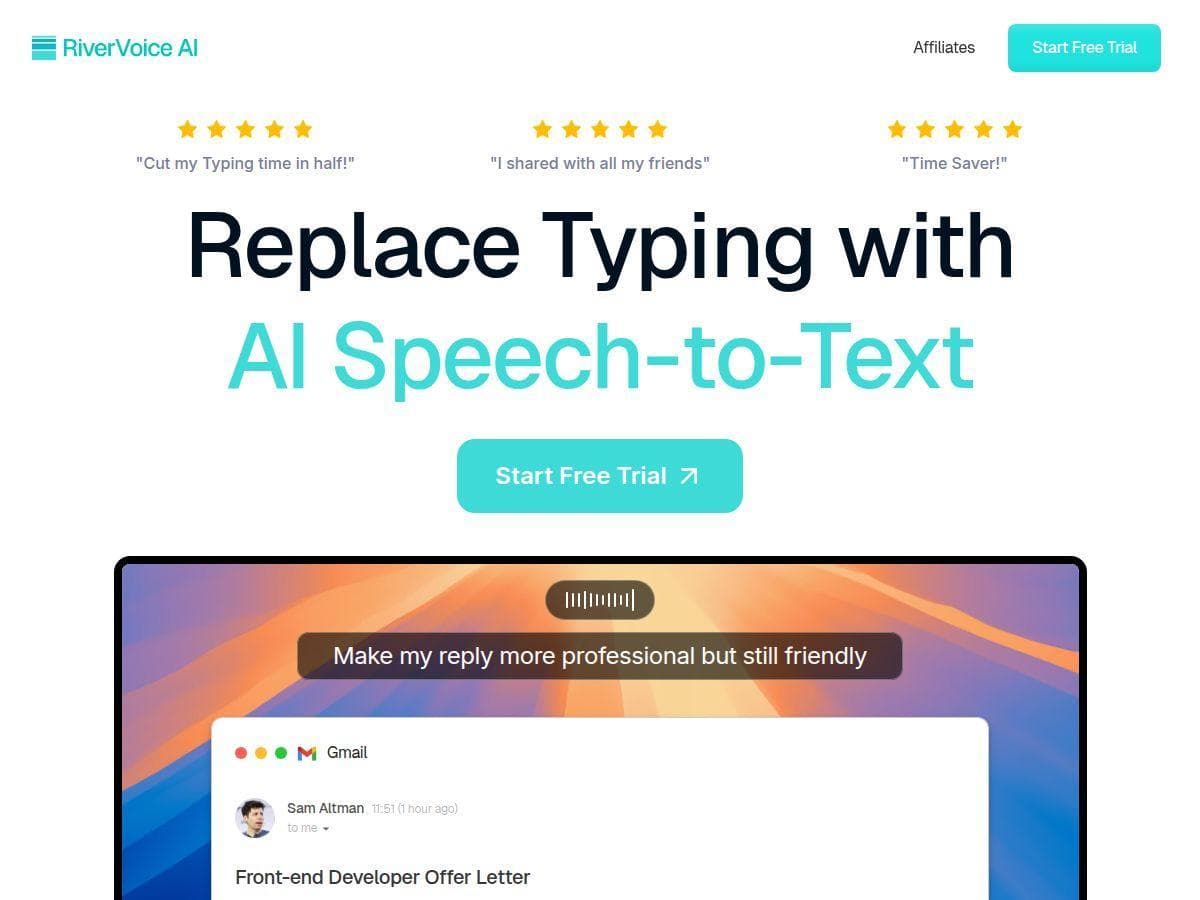RiverVoice AI Review – Boost Your Writing Speed Easily