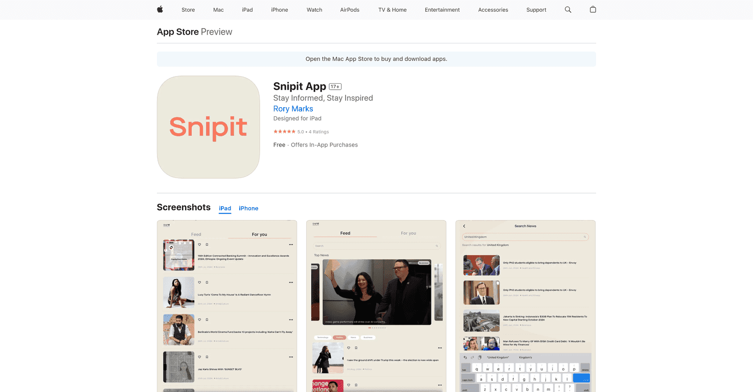 Snipit App Review – Your Personalized News Hub