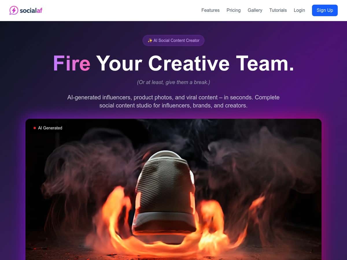 Socialaf.ai Review – Effortless Social Content Creation for Brands