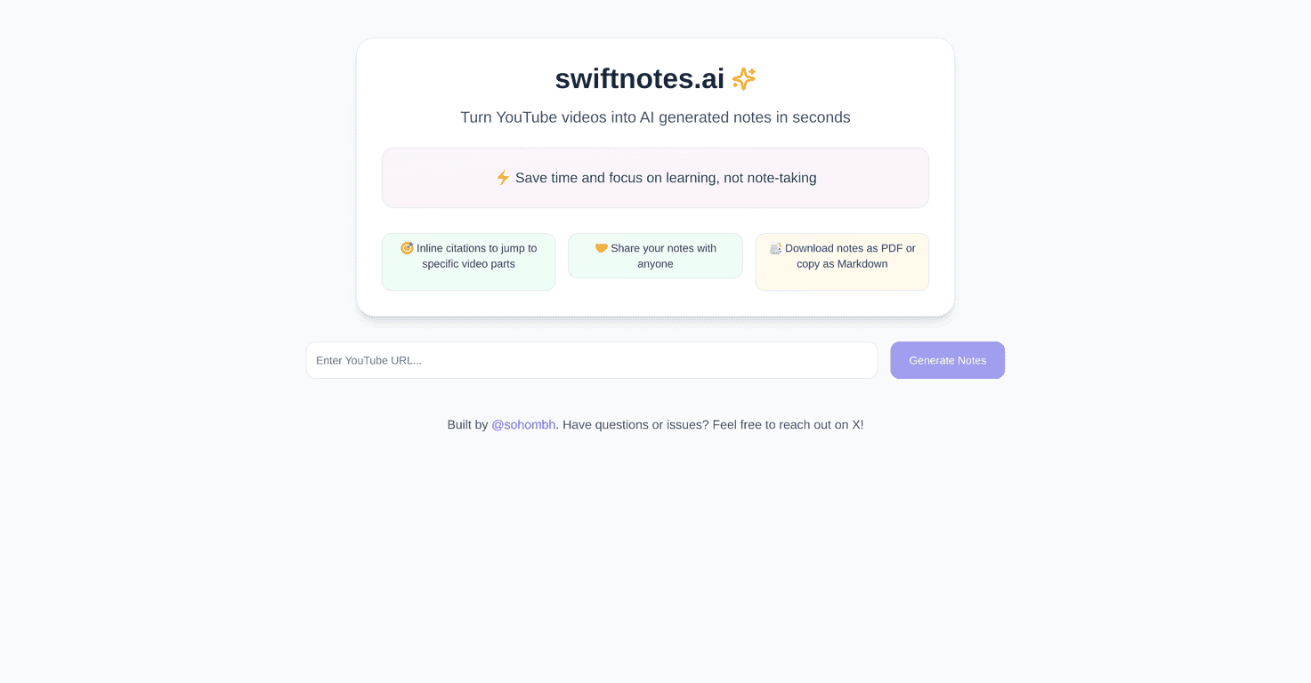 Swiftnotes.ai Review – Simplify Your Note-Taking