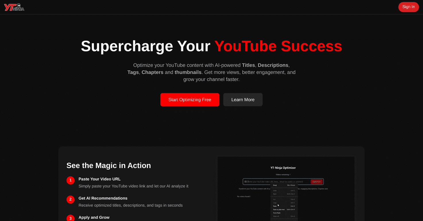 YTNinja Review – Optimize Your YouTube Channel with AI
