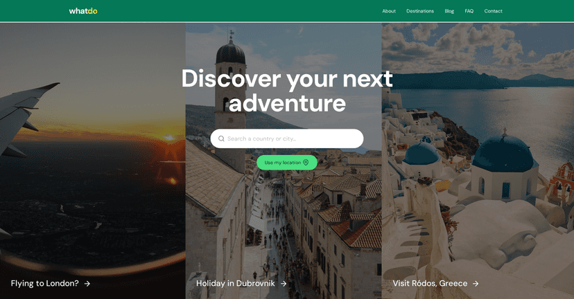 WhatDo Travel Planning Platform