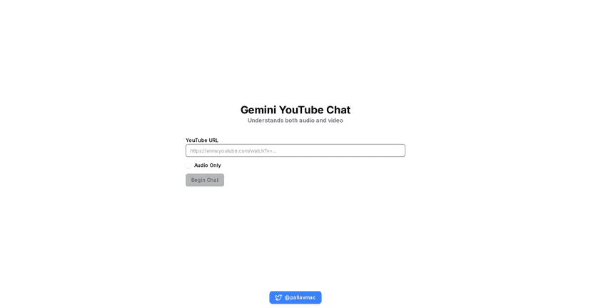 Gemini Youtube Chat