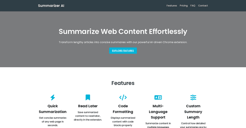 Summarizer Ai Extension