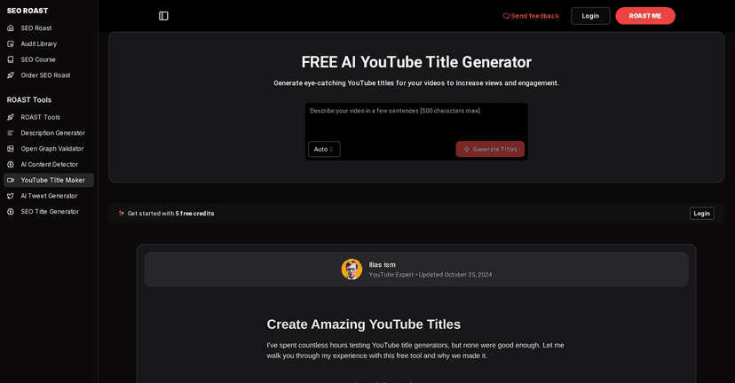 Free Ai Youtube Title Generator