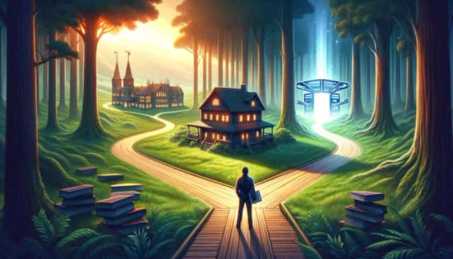 an image showing 2 paths, old and new